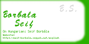 borbala seif business card